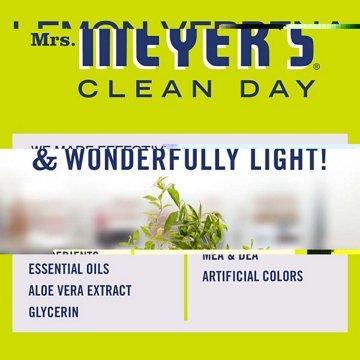 Mrs. Meyer's Clean Day Lemon Verbena Scent Dish Soap, 16 oz