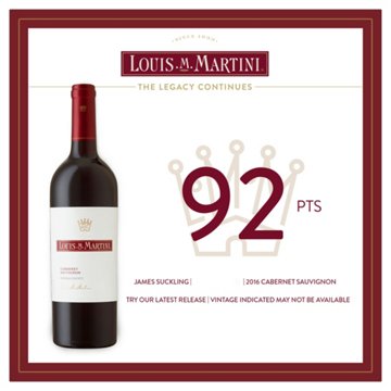 Louis Martini Sonoma County Cabernet Sauvignon Red Wine, 750 mL