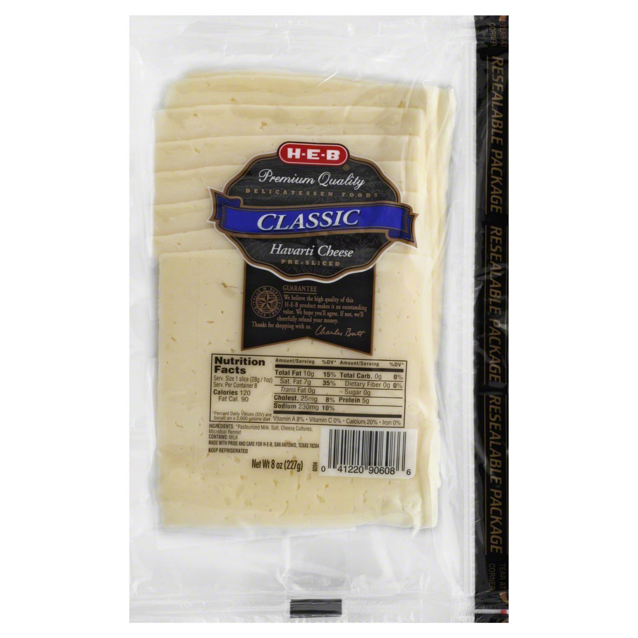 HEB Classic Havarti Cheese Sliced Shop Cheese at HEB
