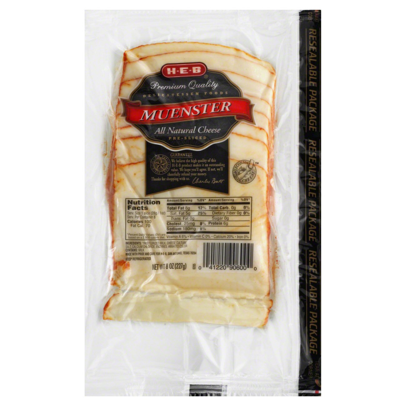 HEB Delicatessen Foods Muenster PreSliced Cheese Shop Cheese at HEB