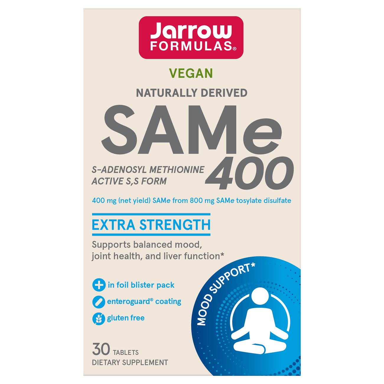 Jarrow Formulas Sam-E Tablets - 400 mg, 30 ct | Central Market - Really ...