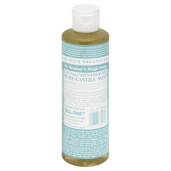 Dr. Bronner's Magic Soaps 18in1 Hemp Unscented BabyMild PureCastile