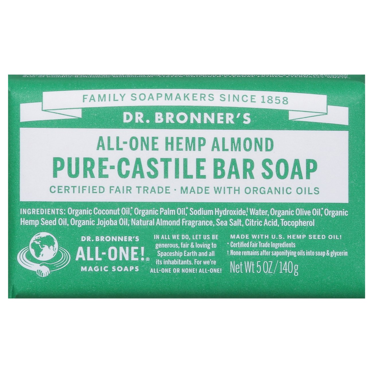 Dr. Bronner's Citrus Orange Castile Bar Soap 5 oz.