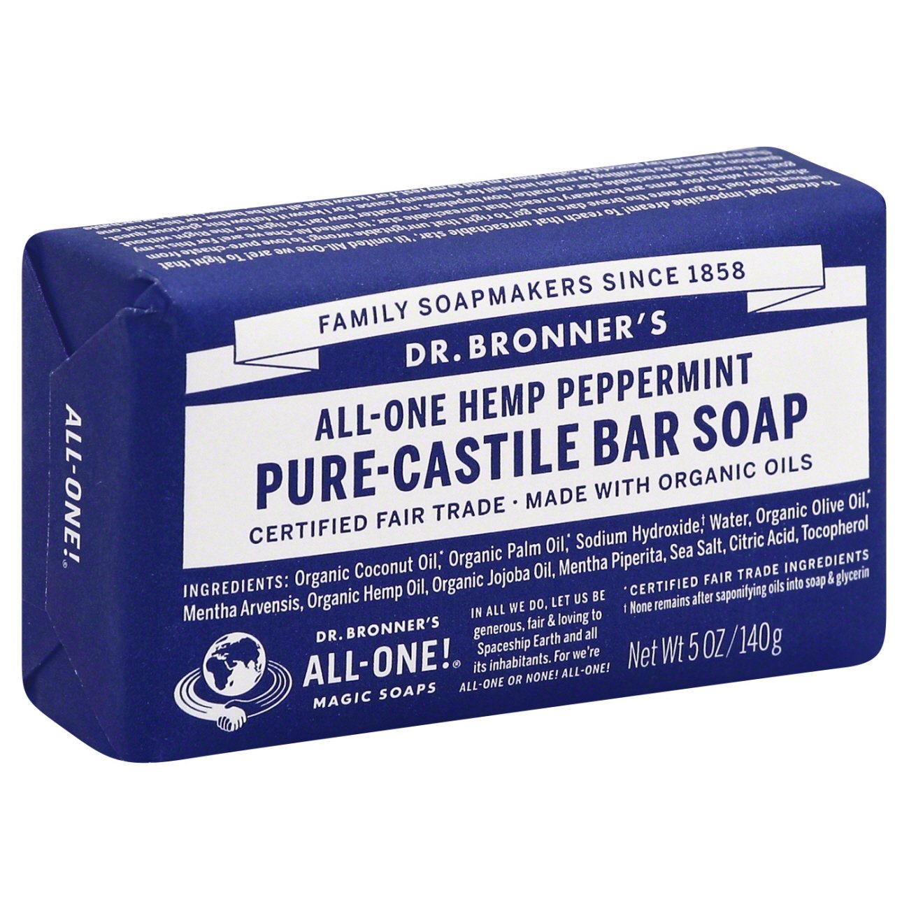 Dr. Bronner's Magic Soaps AllOne Hemp Peppermint PureCastile Soap