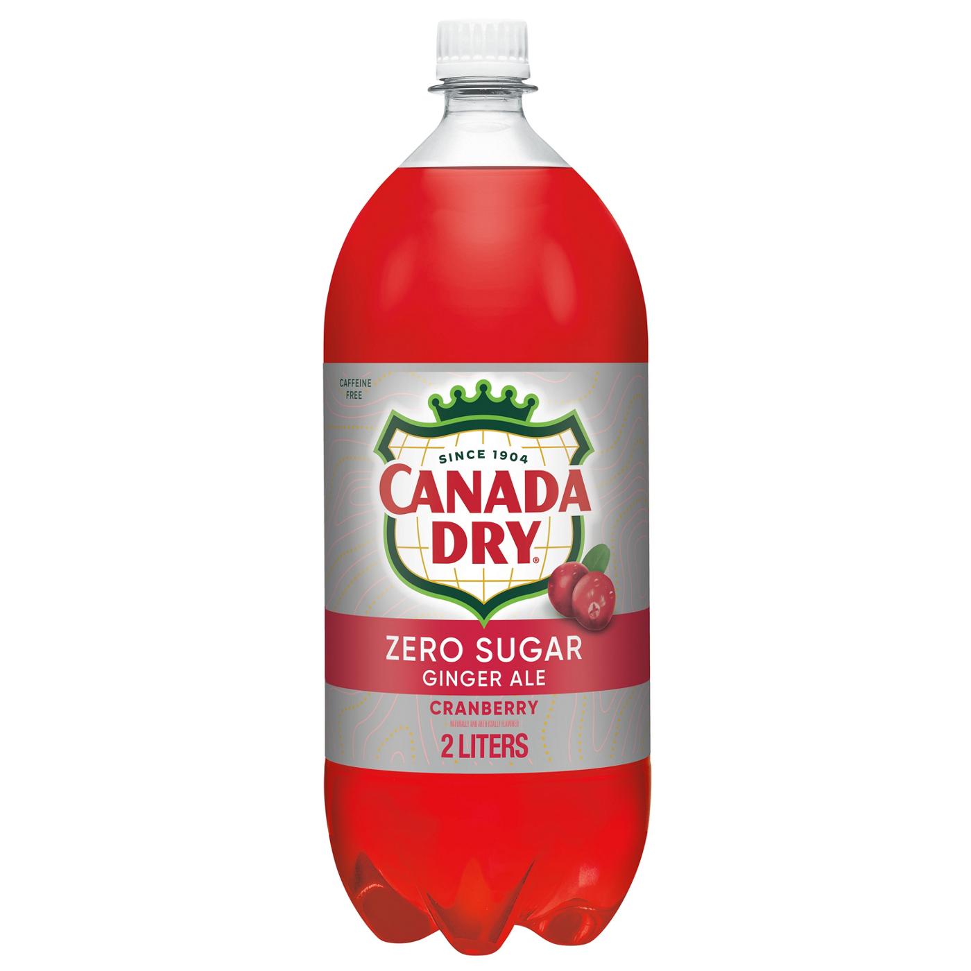 Canada Dry Zero Sugar Cranberry Ginger Ale Soda; image 1 of 2