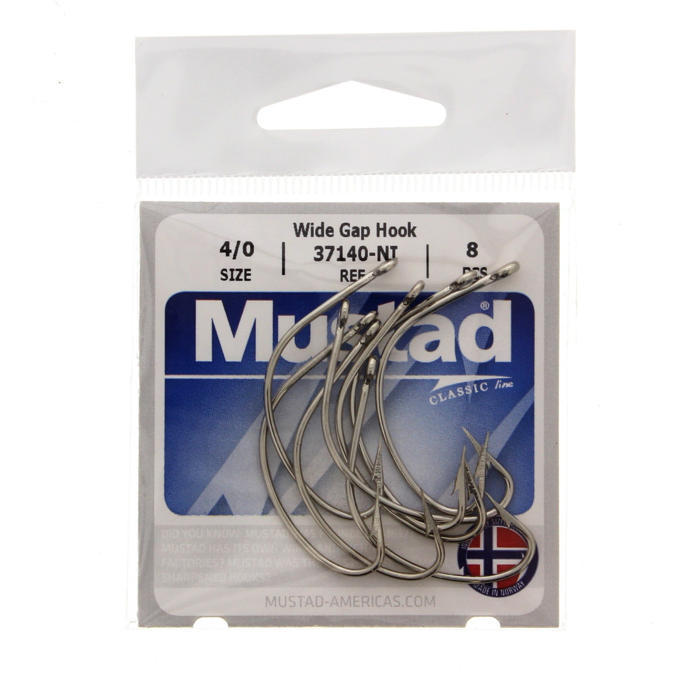 Mustad Wide Gap 37140-NI Hook, Size 4/0 - Shop Fishing at H-E-B