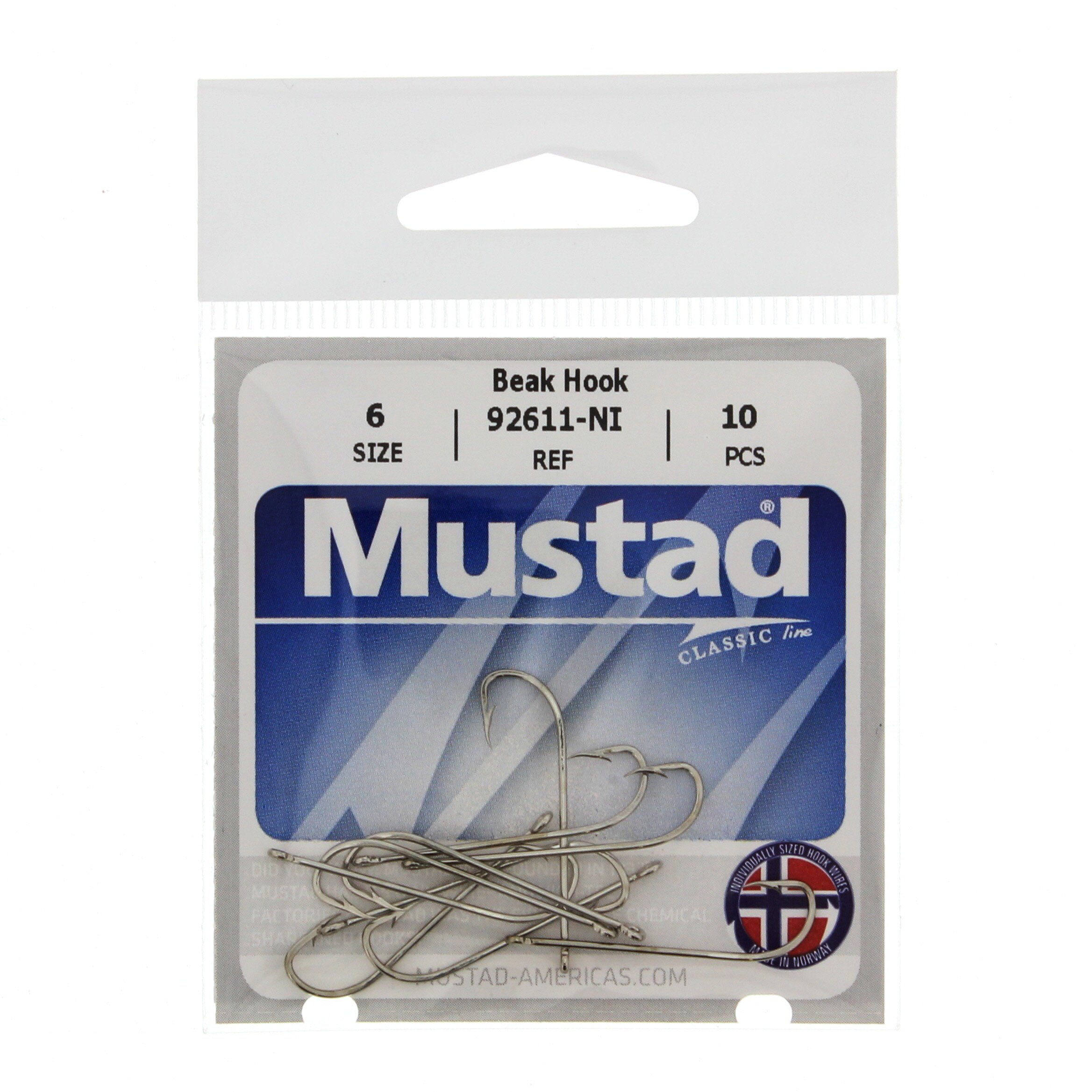 Mustad 92611-NI Beak Hook, Size 6 - Shop Fishing at H-E-B