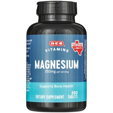 H-E-B Vitamins Magnesium 250 mg Tablets - Texas-Size Pack