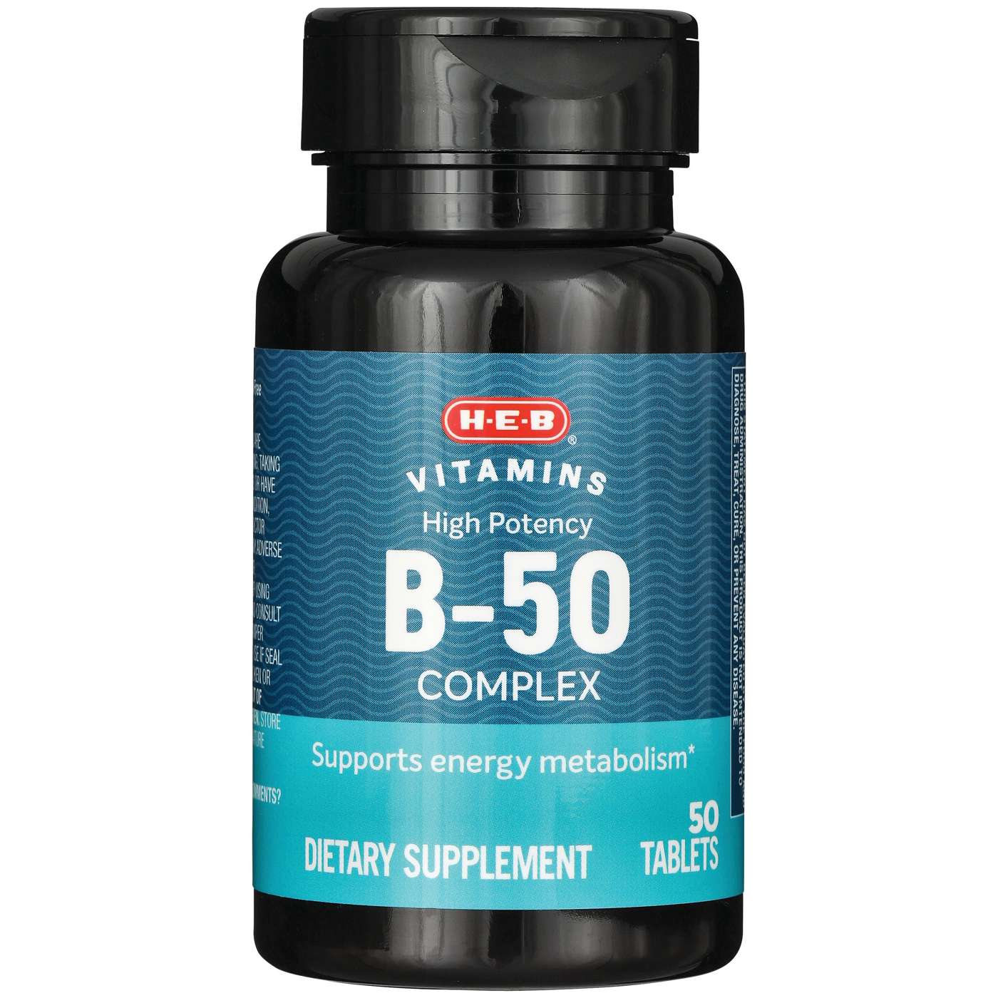 H-E-B Vitamins High Potency B-50 Complex Tablets; image 1 of 2