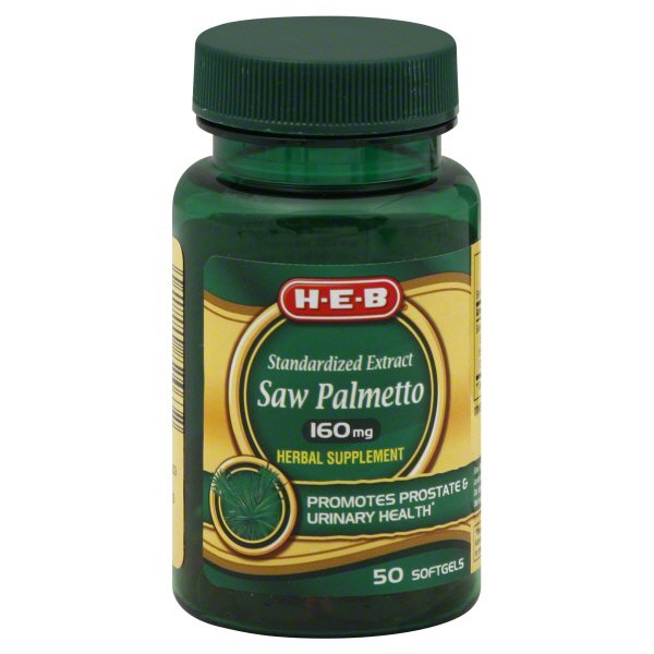 HEB Saw Palmetto Herbal Supplement Softgels 160 mg Shop Vitamins