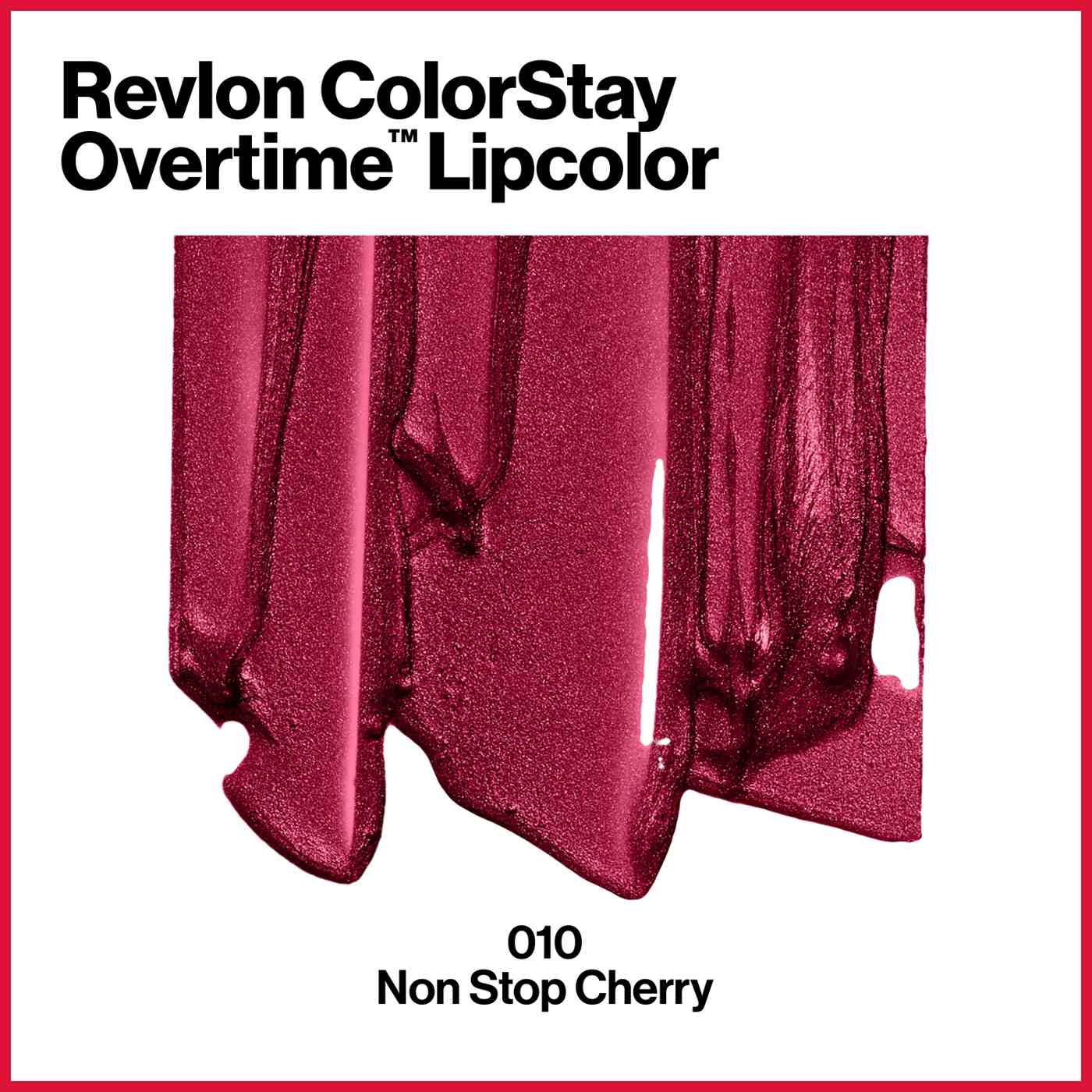 Revlon ColorStay Overtime Lipcolor - 010 Non-Stop Cherry; image 8 of 8