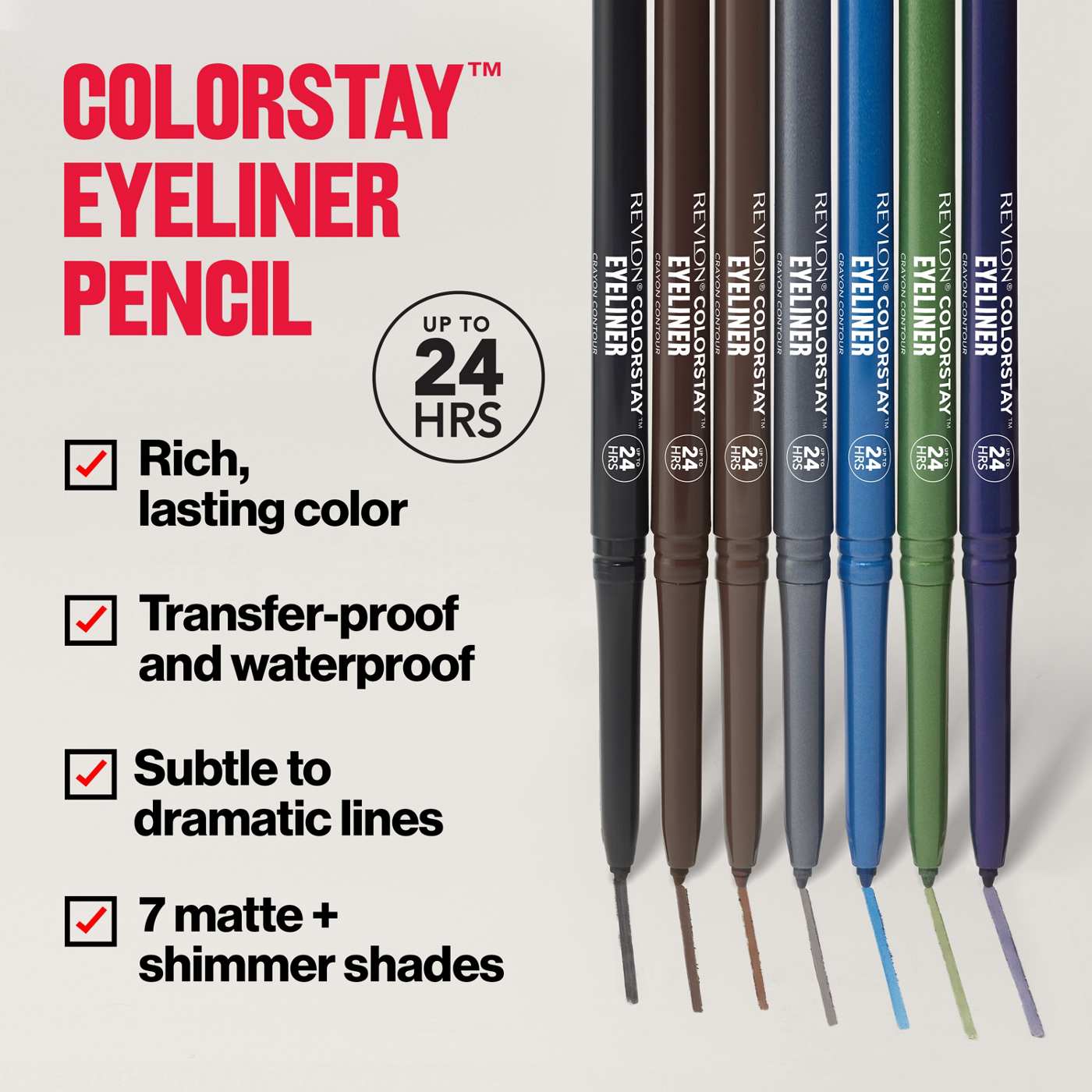 Revlon ColorStay Eyeliner Pencil, 204 Charcoal; image 5 of 9