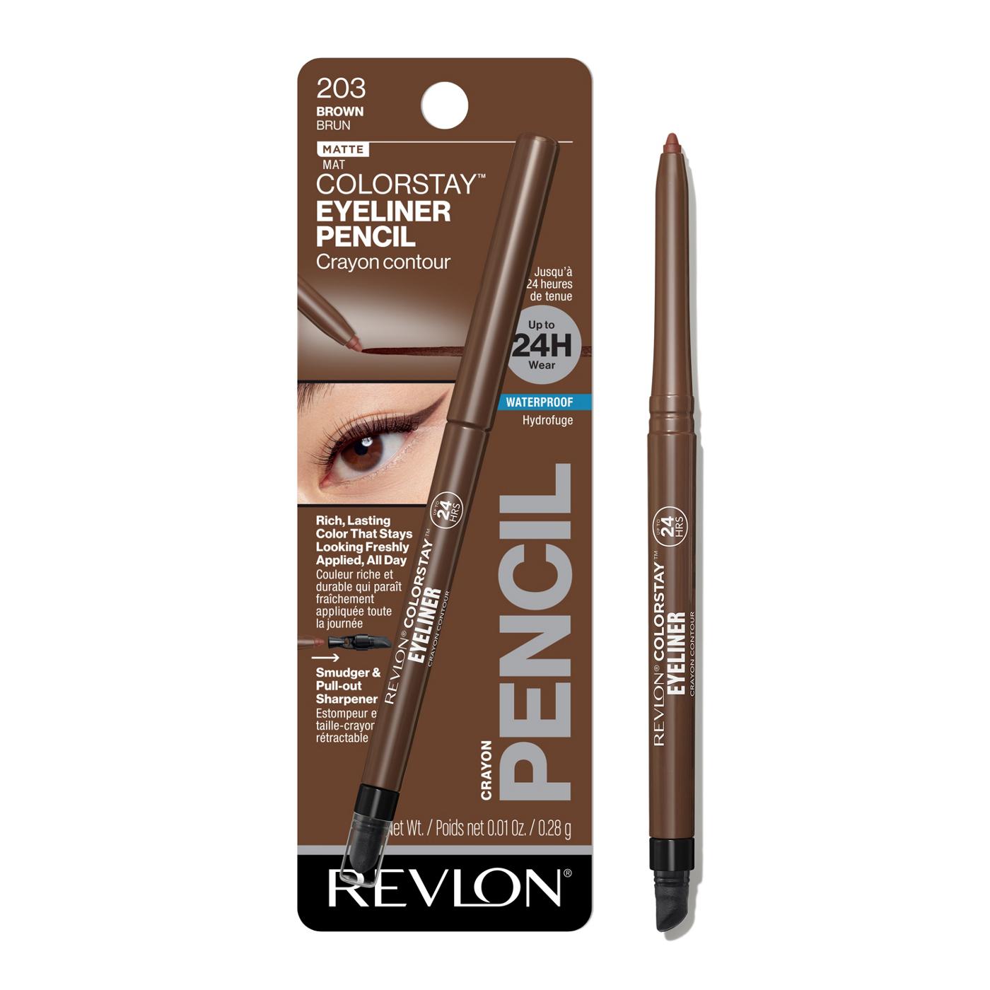 Revlon ColorStay Eyeliner Pencil, 203 Brown; image 1 of 9