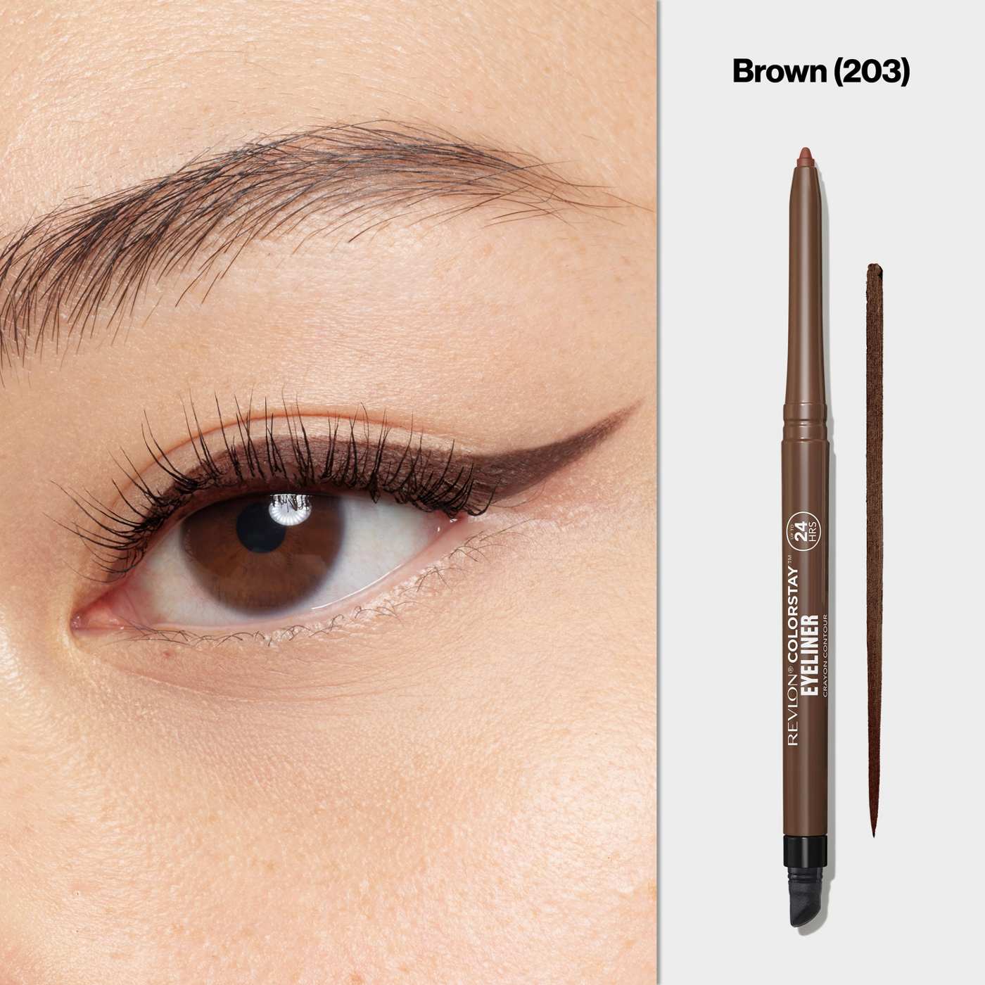 Revlon ColorStay Eyeliner Pencil, 203 Brown; image 6 of 9