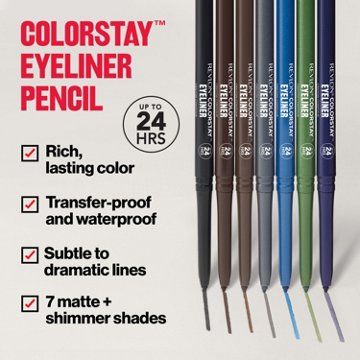Revlon ColorStay Eyeliner Pencil, 201 Black