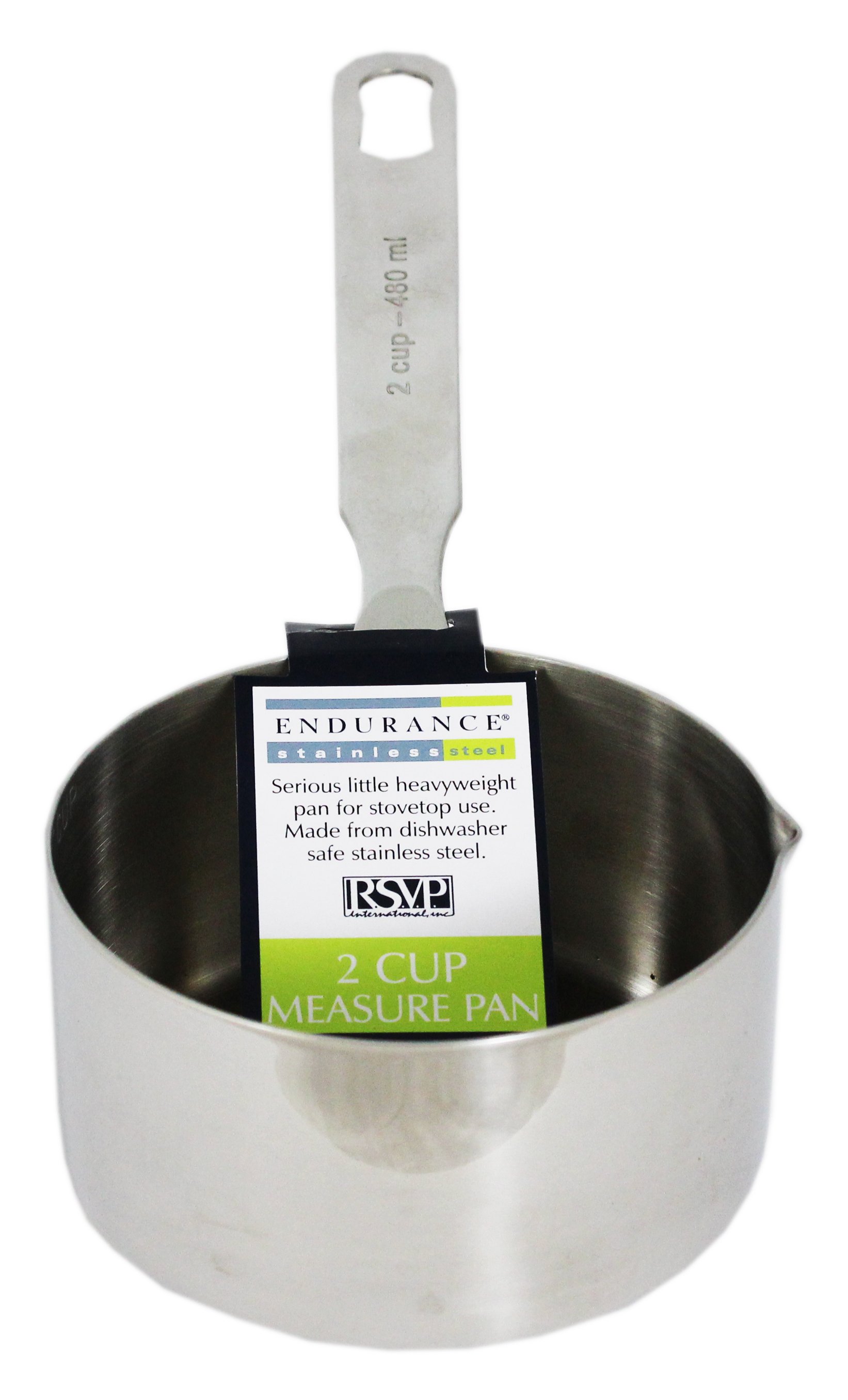 RSVP Measuring Pan/2 Cup Stove Top Safe Shop Stock Pots & Sauce Pans