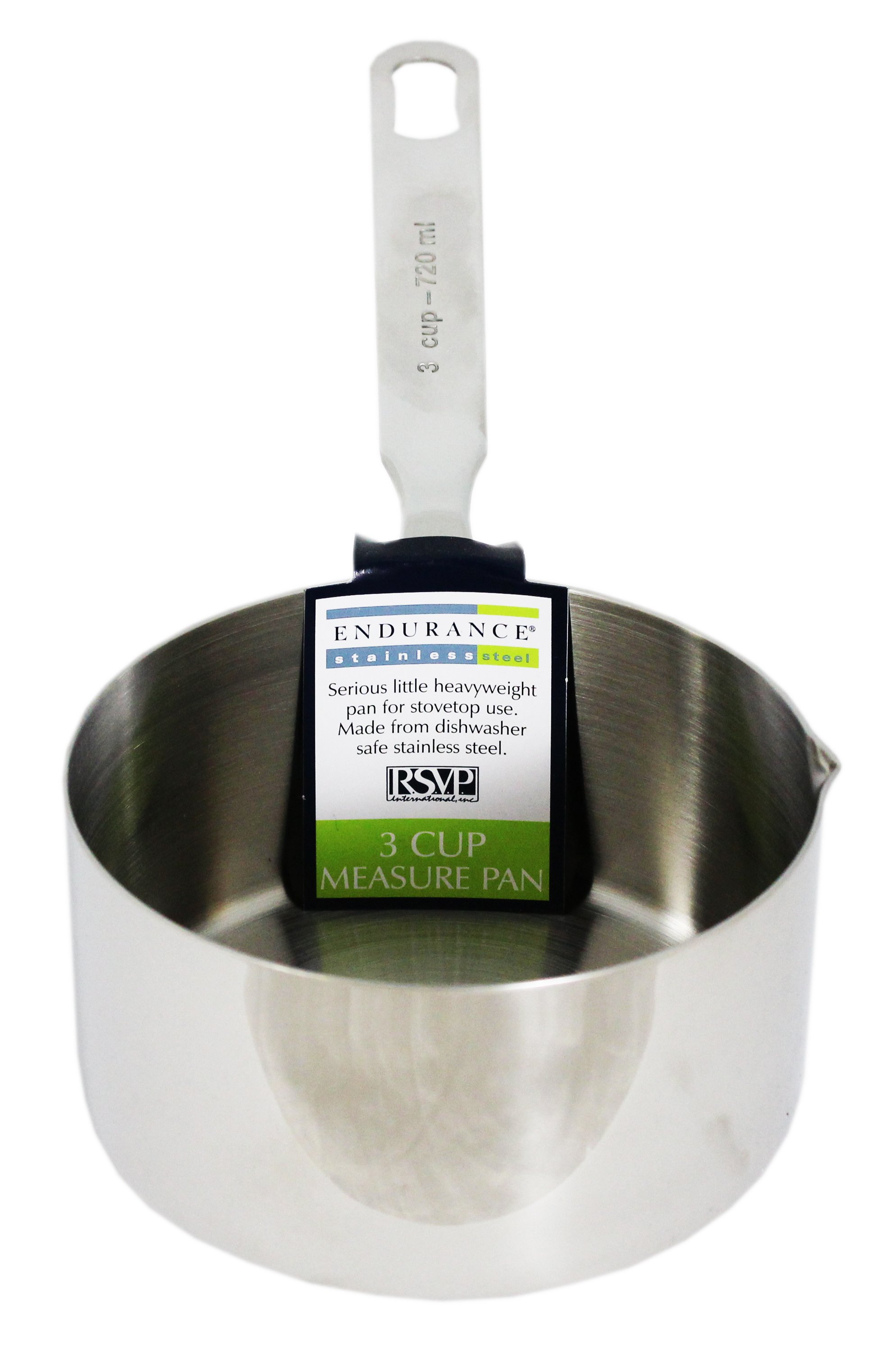 RSVP Measuring Pan/3 Cup Stove Top Safe Shop Stock Pots & Sauce Pans