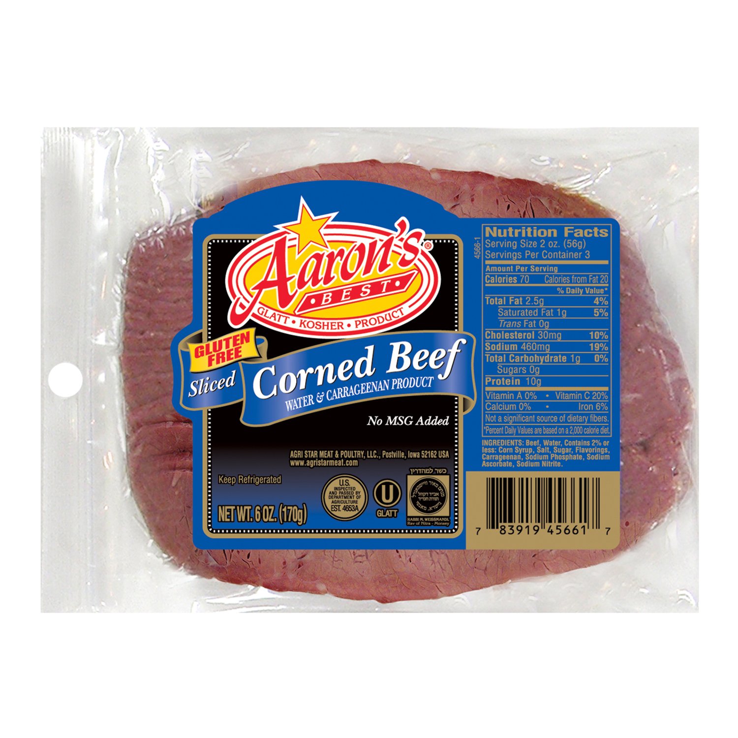 Aaron's Best Kosher Sliced Corned Beef Shop Beef at HEB