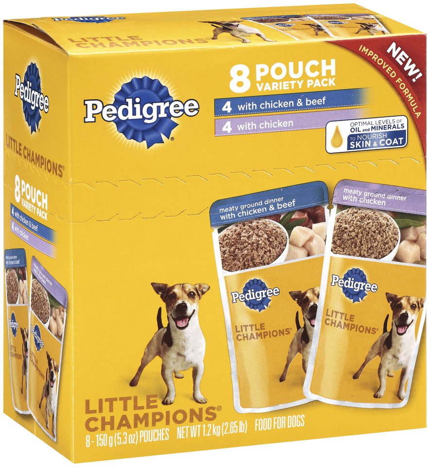 Pedigree Little Champions 8 Pouch Variety Pack Dog Food - Shop Food at ...