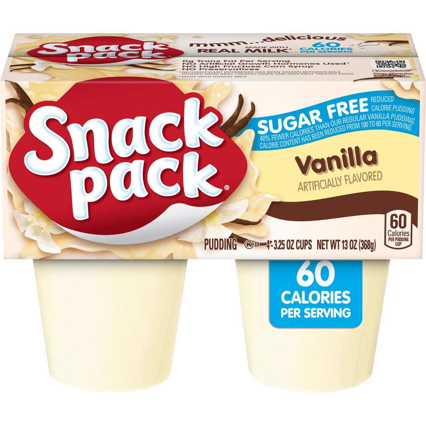 Snack Pack Sugar Free Vanilla Pudding Cups; image 1 of 6