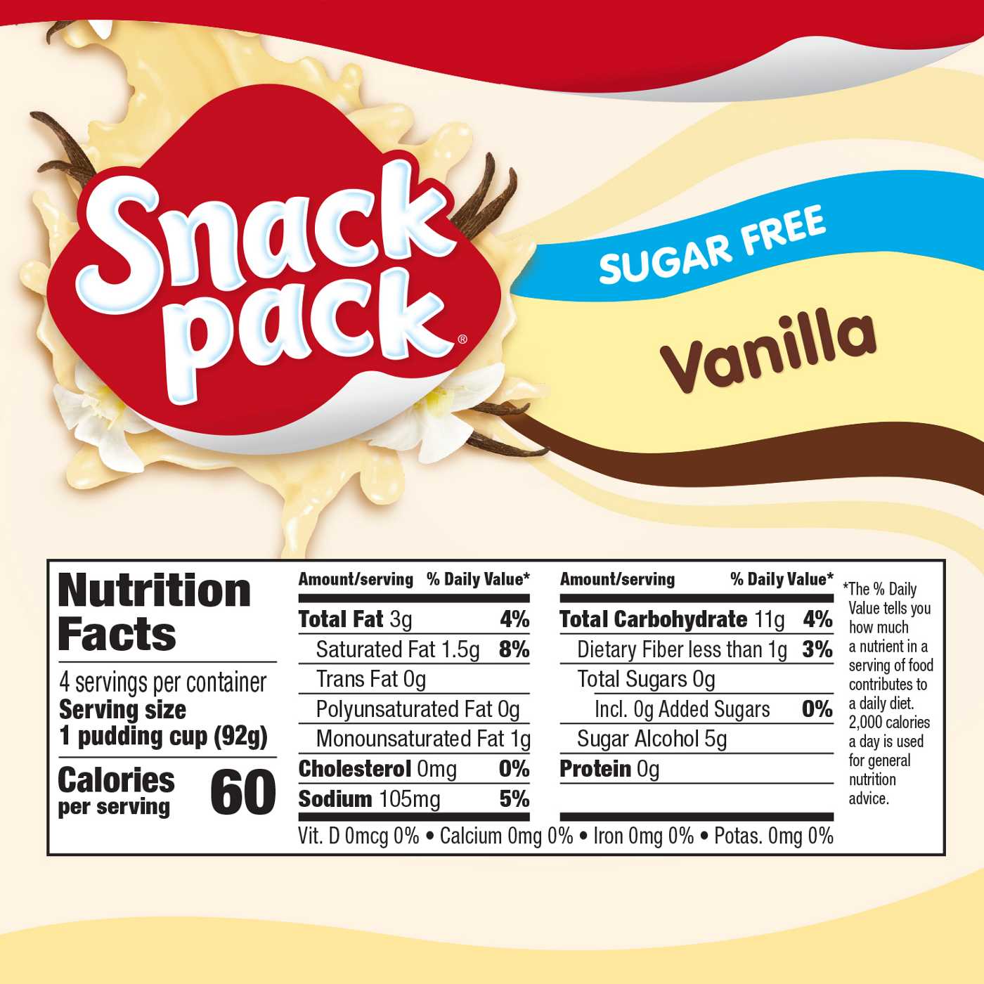 Snack Pack Sugar Free Vanilla Pudding Cups; image 4 of 7