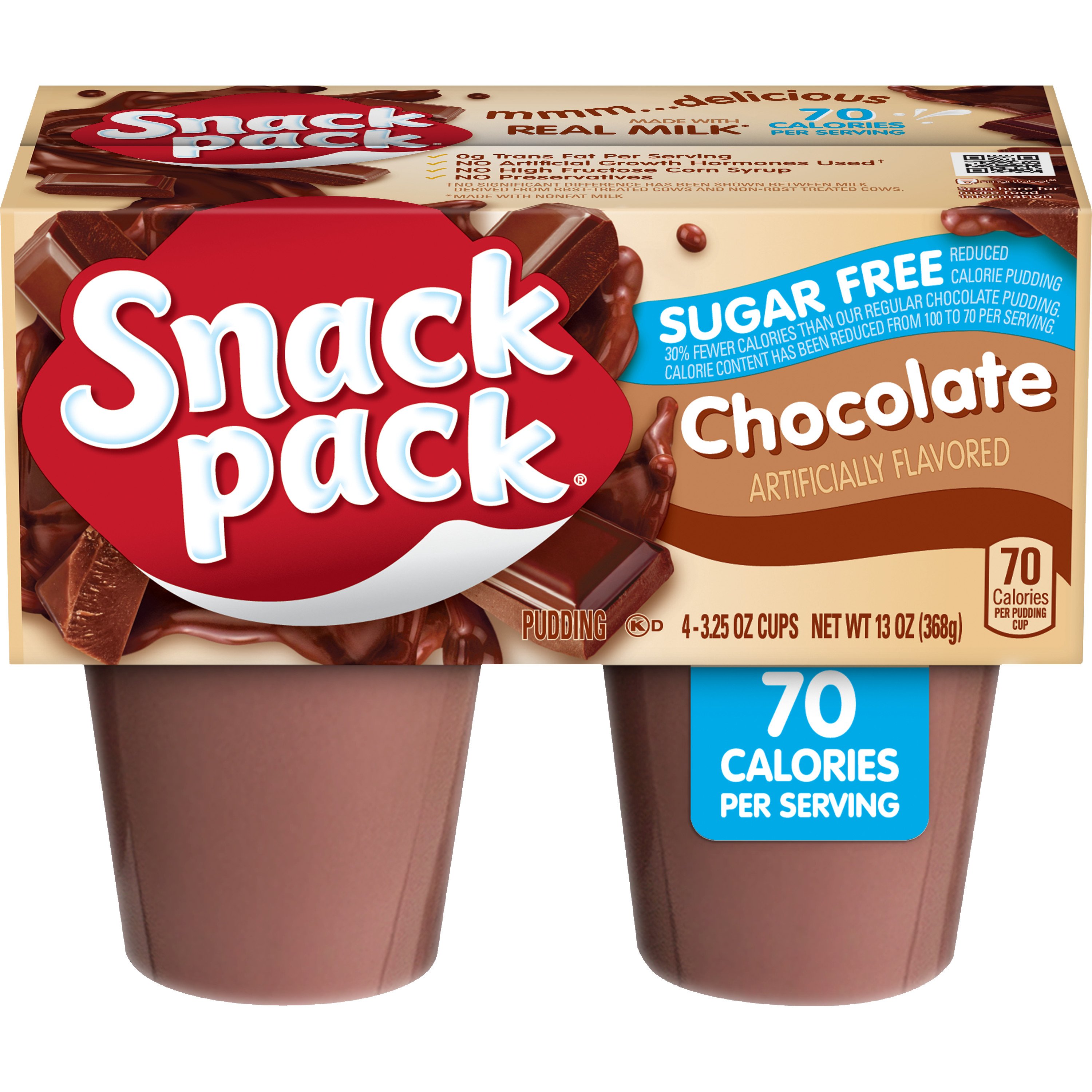 Snack Pack Sugar Free Chocolate Pudding Cups Shop Pudding Gelatin At H E B