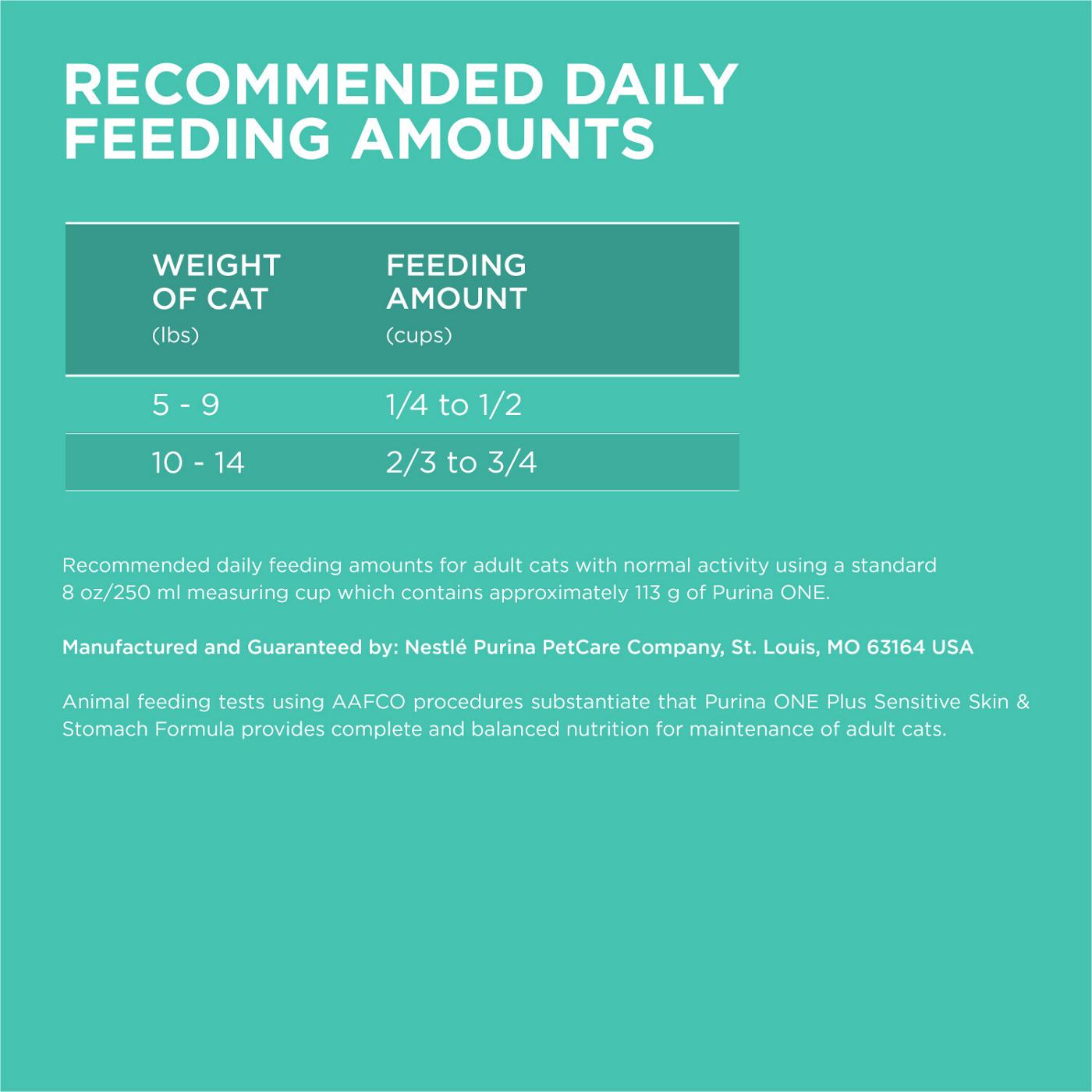 Purina ONE Sensitive Stomach Skin Natural Dry Cat Food, +Plus Sensitive Skin and Stomach Formula; image 5 of 7