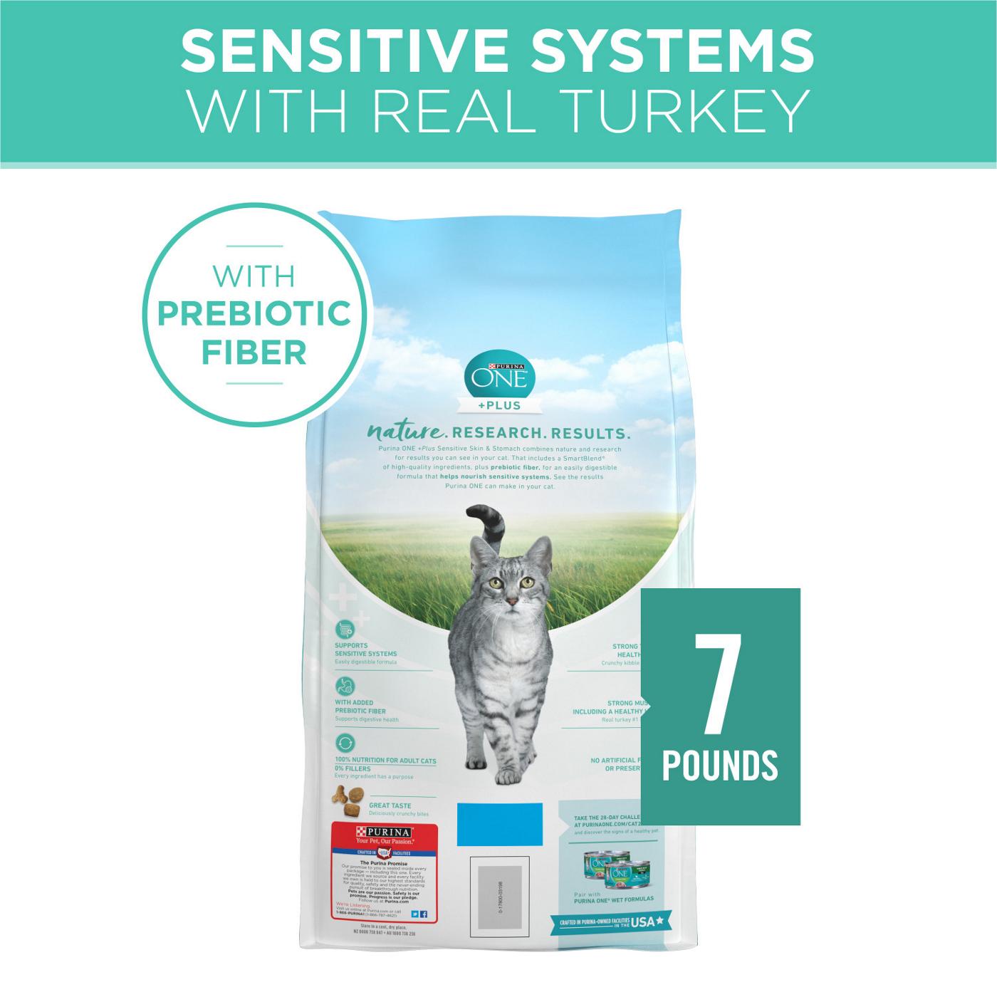 Purina ONE Purina ONE Sensitive Stomach, Sensitive Skin, Natural Dry Cat Food, +Plus Sensitive Skin and Stomach Formula; image 7 of 7