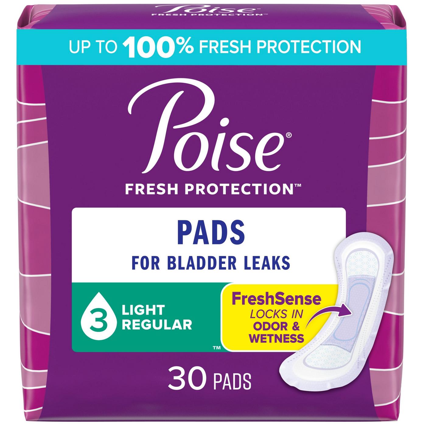 Poise Regular Incontinence & Postpartum Pads - Light; image 6 of 7