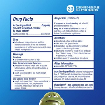 Mucinex 12-Hour Chest Congestion Expectorant Tablets, 20 ct