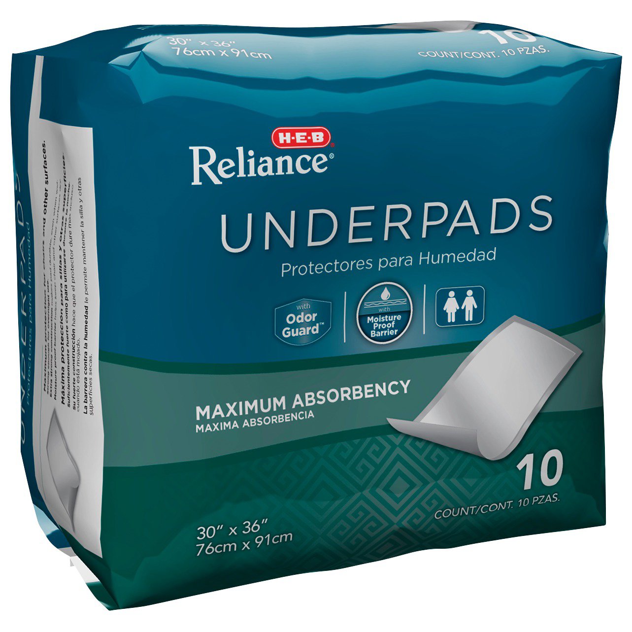 H-E-B Reliance Maximum Absorbency Underpads - Shop Incontinence at H-E-B