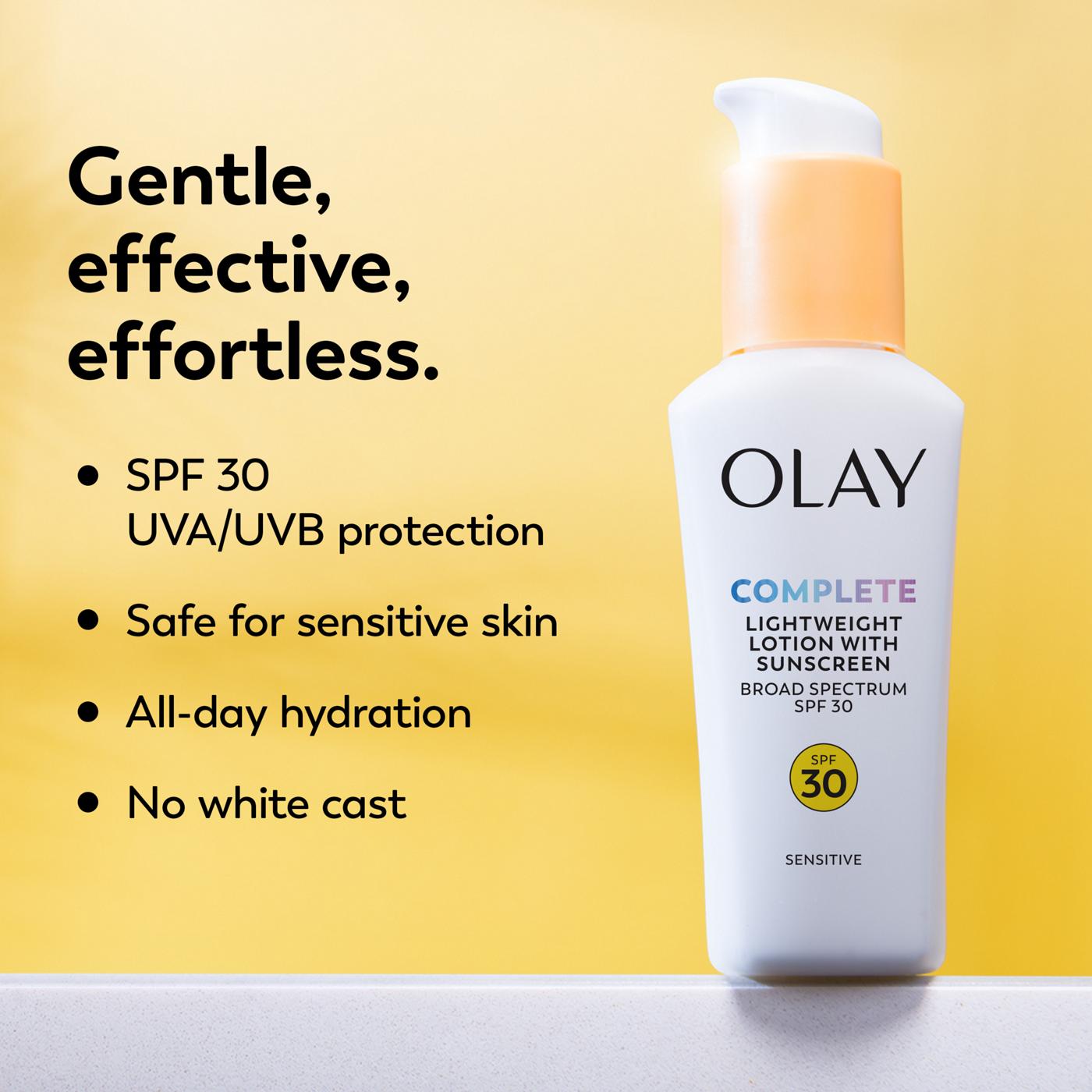 Olay Complete Sensitive Lotion Daily Moisturizer - SPF 30; image 9 of 10