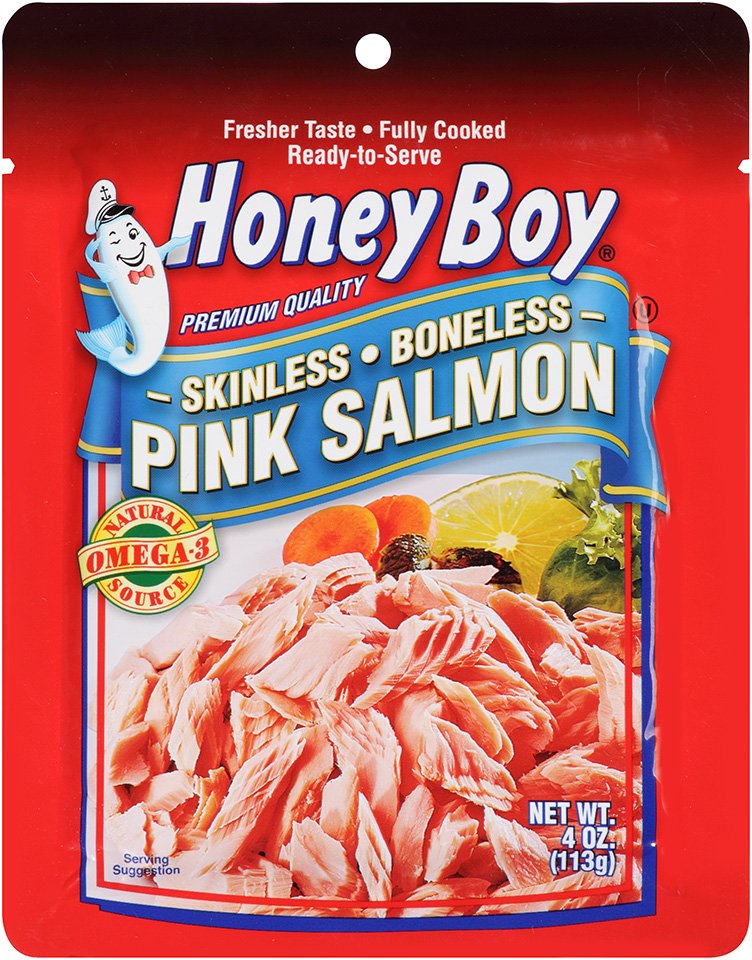 Honey Boy Skinless & Boneless Pink Salmon Pouch Shop Seafood at HEB