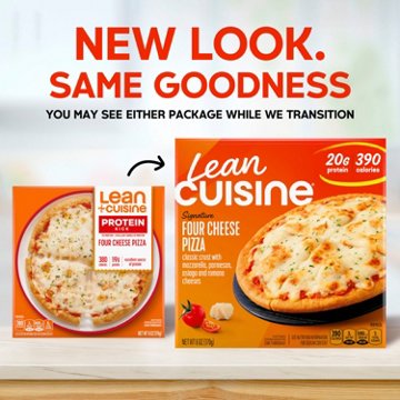Lean Cuisine 20g Protein Personal Size Four Cheese Frozen Pizza