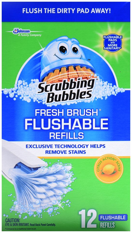 Scrubbing Bubbles Fresh Brush Citrus Action Scent Toilet Flushable Pad