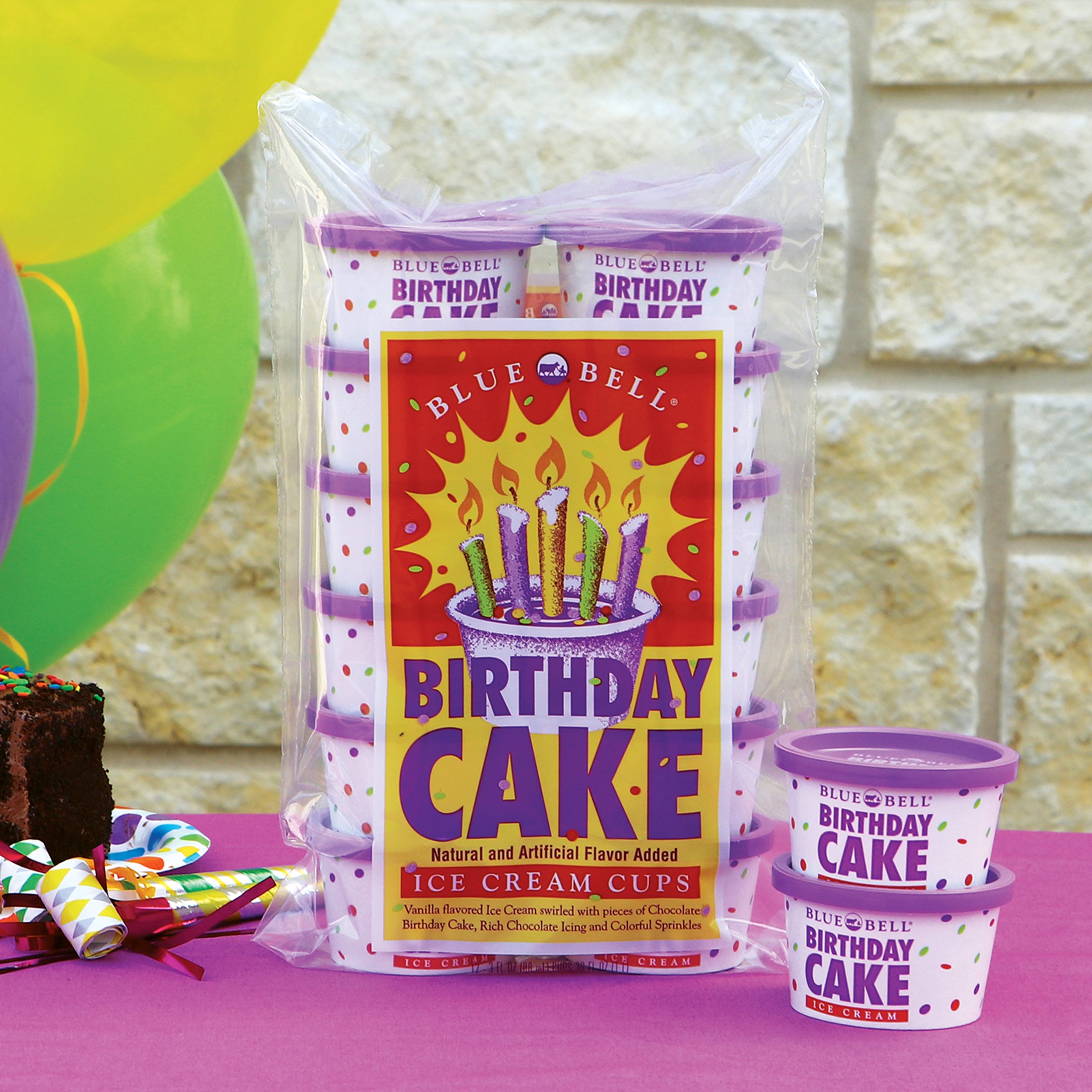 Blue Bell Birthday Cake Ice Cream Cups - Shop Ice Cream at H-E-B