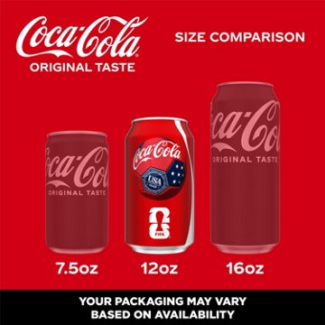Coca-Cola Soda Soft Drink 24 pk Cans, 12 oz