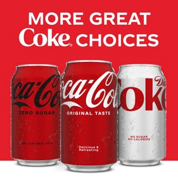 Coca-Cola Soda Soft Drink 24 pk Cans, 12 oz