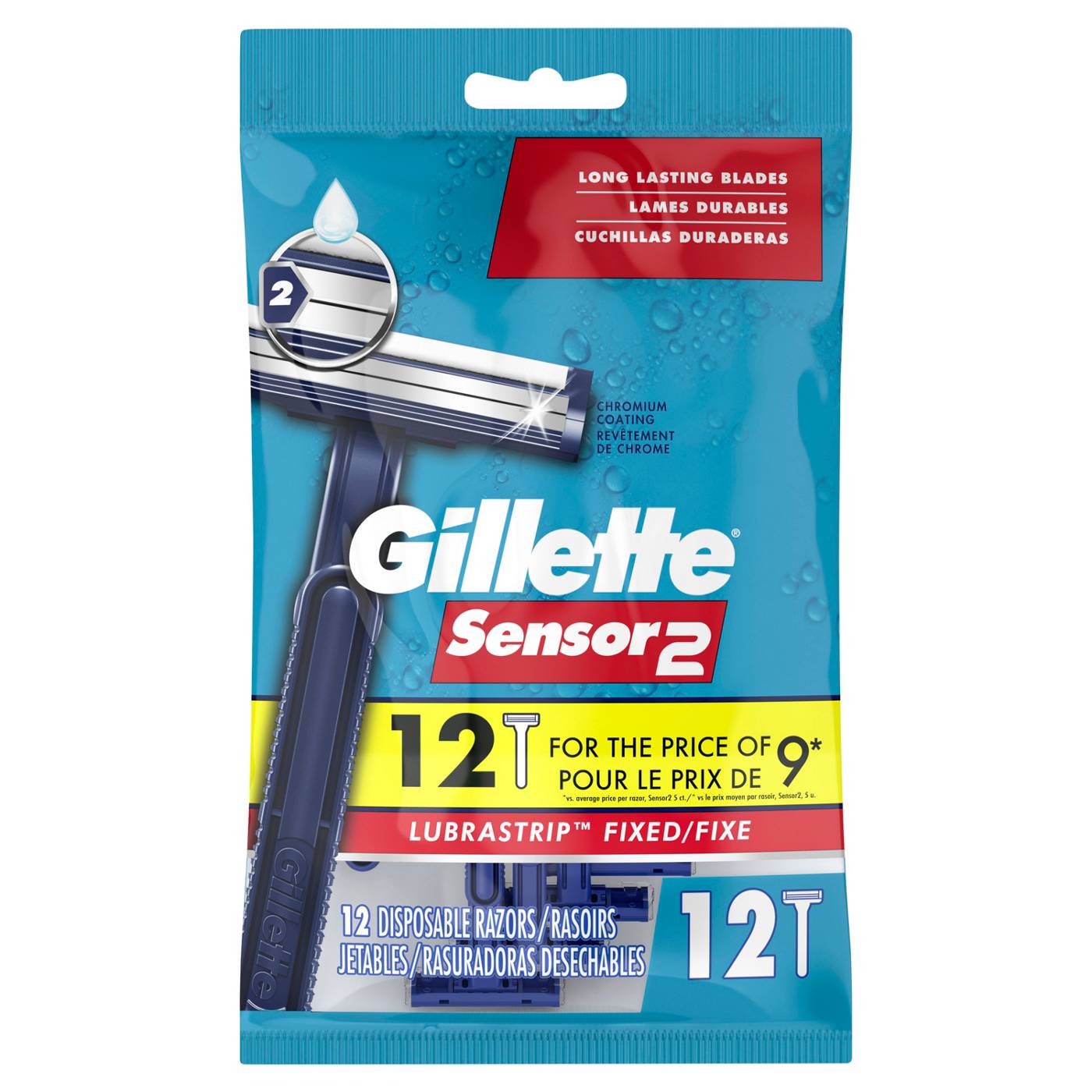 Gillette Sensor2 Fixed Head Men's Disposable Razors; image 4 of 8
