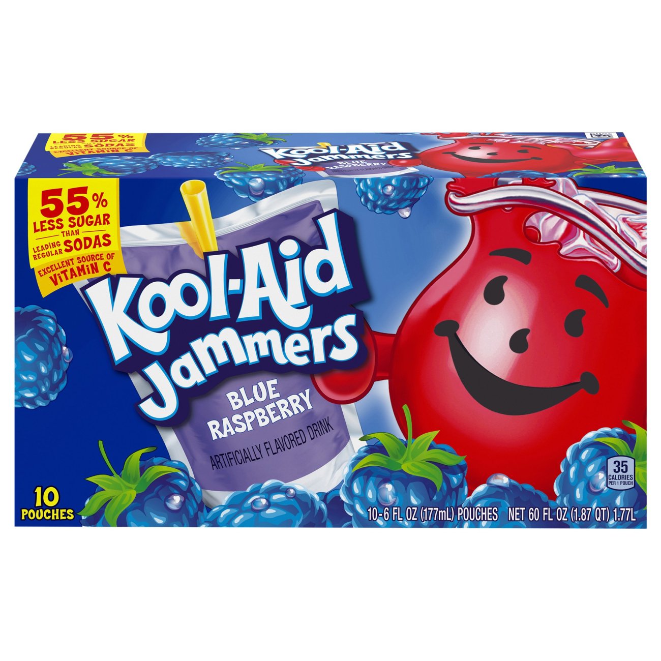 Kool-Aid Sour Drink Mix Shockin' Blue Raspberry, 45% OFF