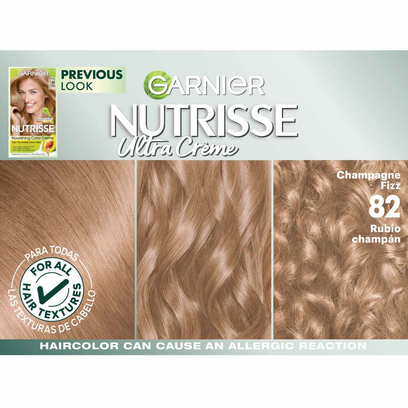 Garnier Nutrisse Nourishing Hair Color Creme - 82 Champagne Blonde (Champagne Fizz); image 7 of 7