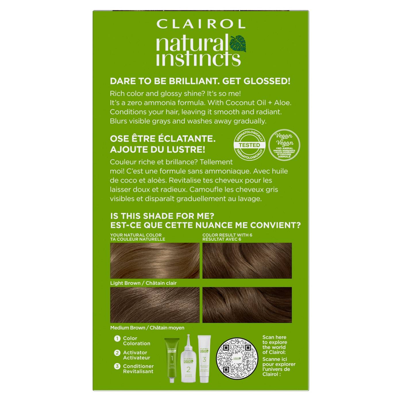 Clairol Natural Instincts Vegan Demi-Permanent Hair Color - 6 Light Brown; image 5 of 10