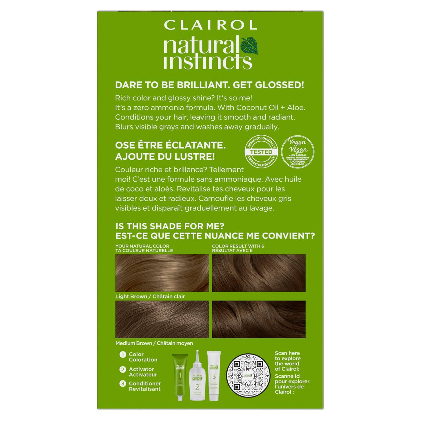 Clairol Natural Instincts Vegan Demi-Permanent Hair Color - 6 Light Brown; image 7 of 10