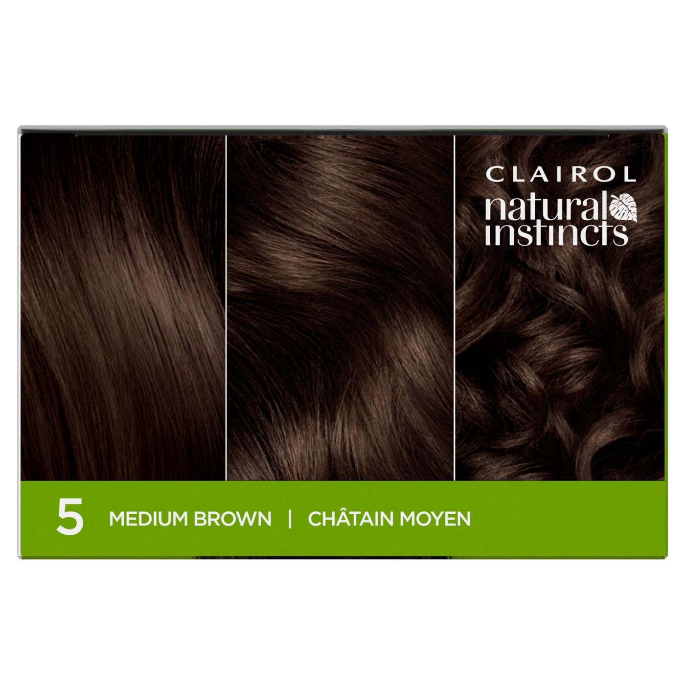 Clairol Natural Instincts Vegan Demi-Permanent Hair Color - 5 Medium Brown; image 4 of 10