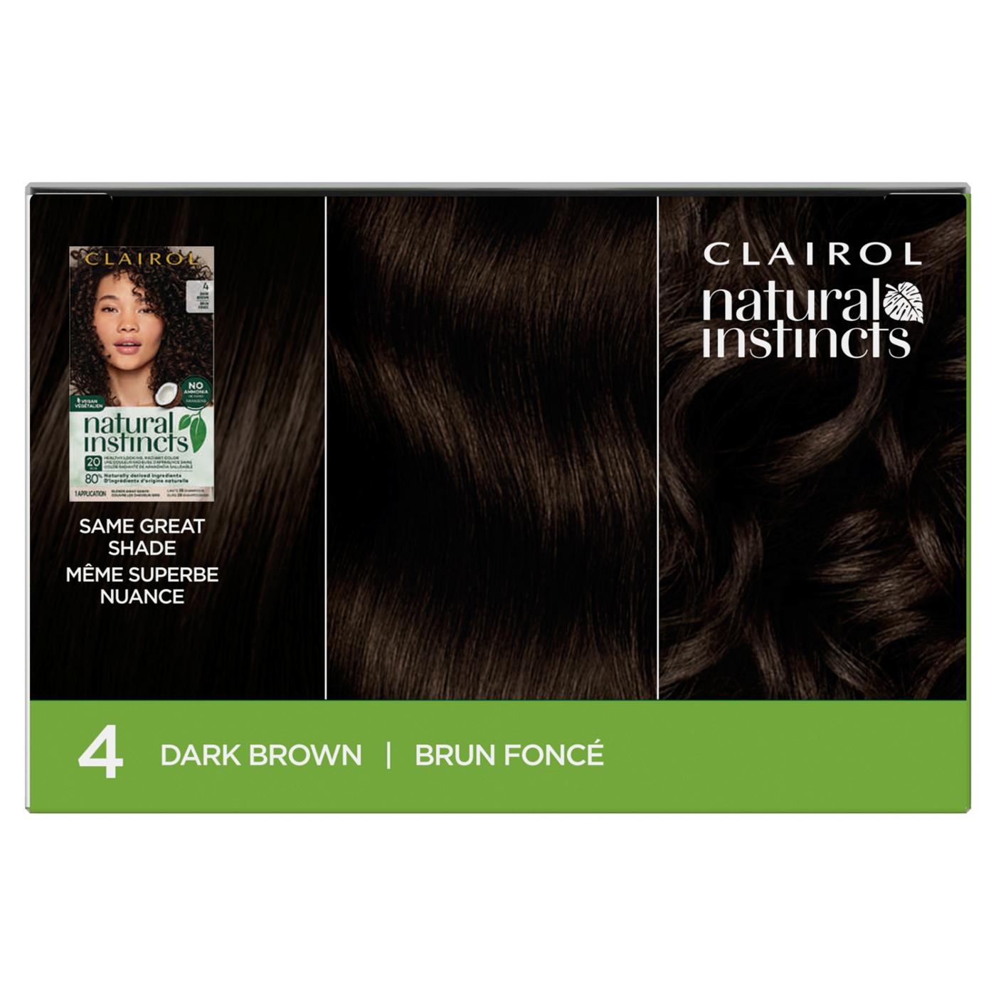 Clairol Natural Instincts Vegan Demi-Permanent Hair Color - 4 Dark Brown; image 2 of 10