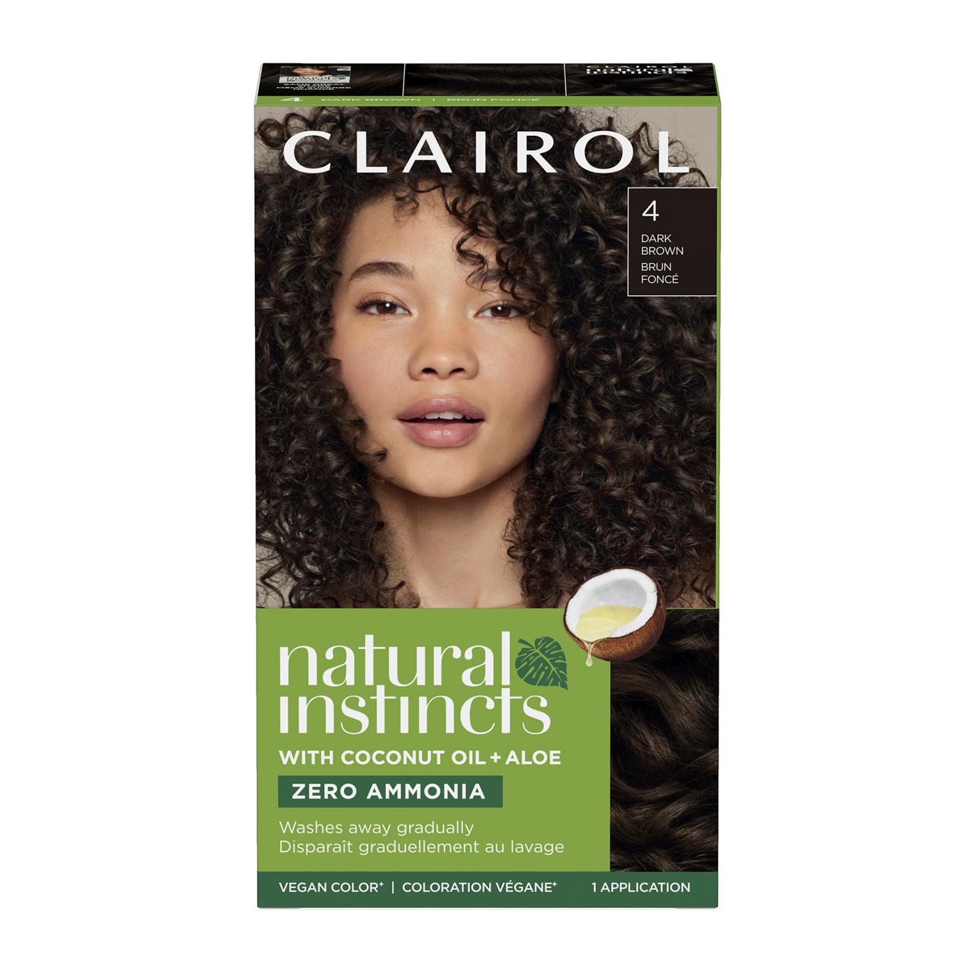 Clairol Natural Instincts Vegan Demi-Permanent Hair Color - 4 Dark Brown; image 1 of 10