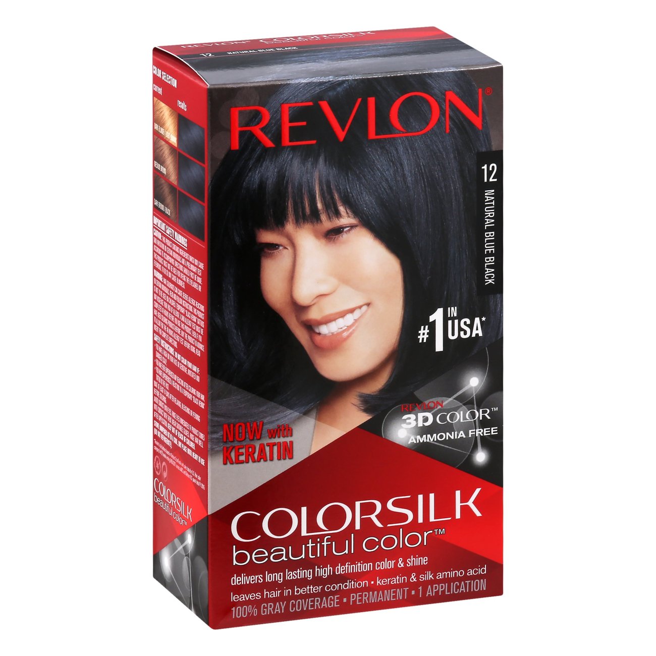 Revlon Colorsilk Beautiful Color 12 Natural Blue Black Shop Hair Color At H E B