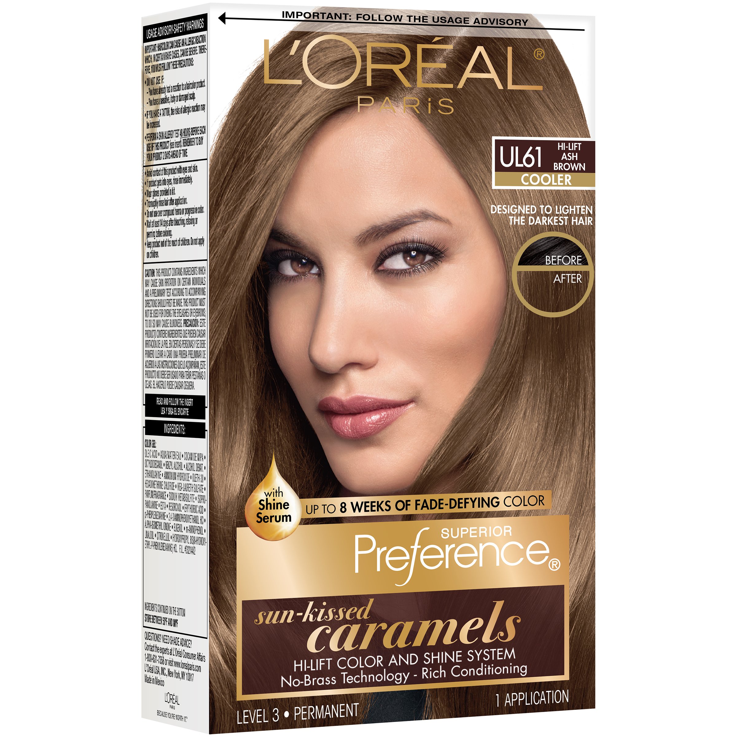 L'Oréal Paris Superior Preference Permanent Hair Color, UL61 Ultra Light  Ash Brown - Shop Hair Color at H-E-B