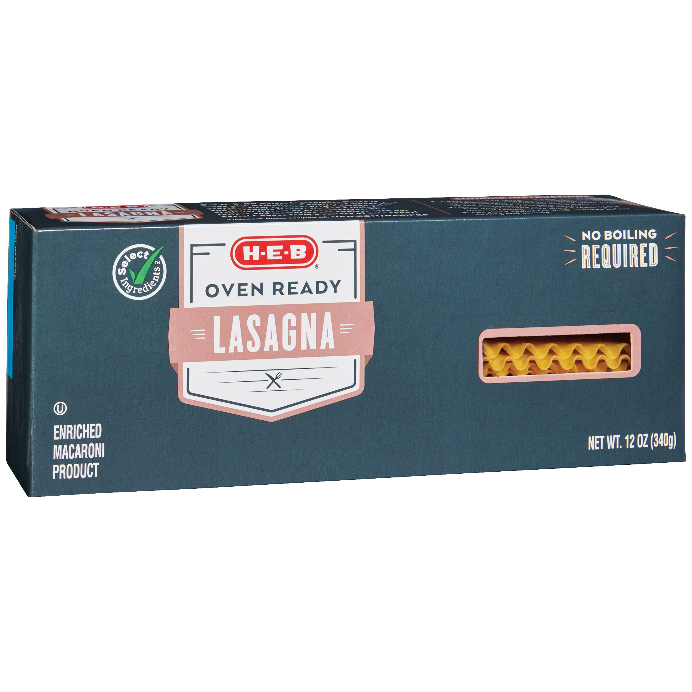 H E B Select Ingredients Oven Ready Lasagna Shop Pasta At H E B