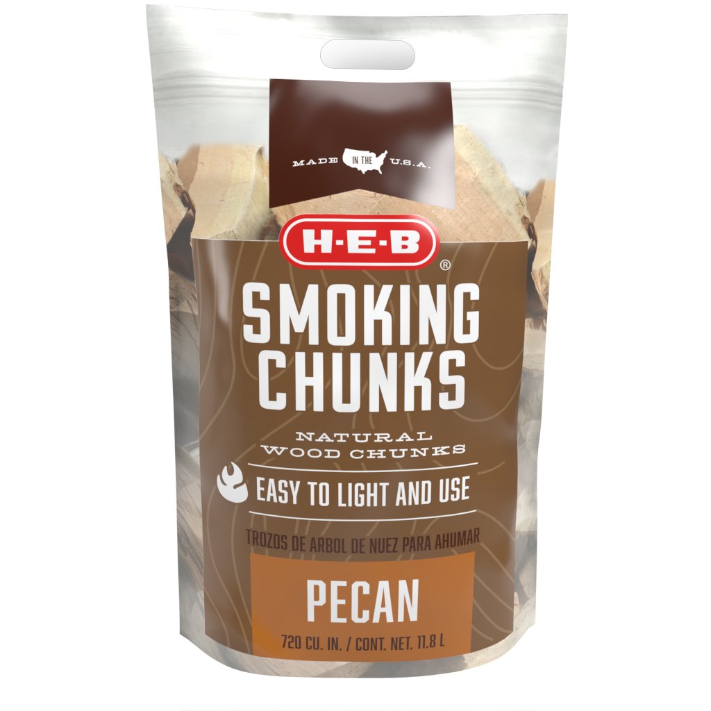 H E B Natural Pecan Wood Smoking Chunks